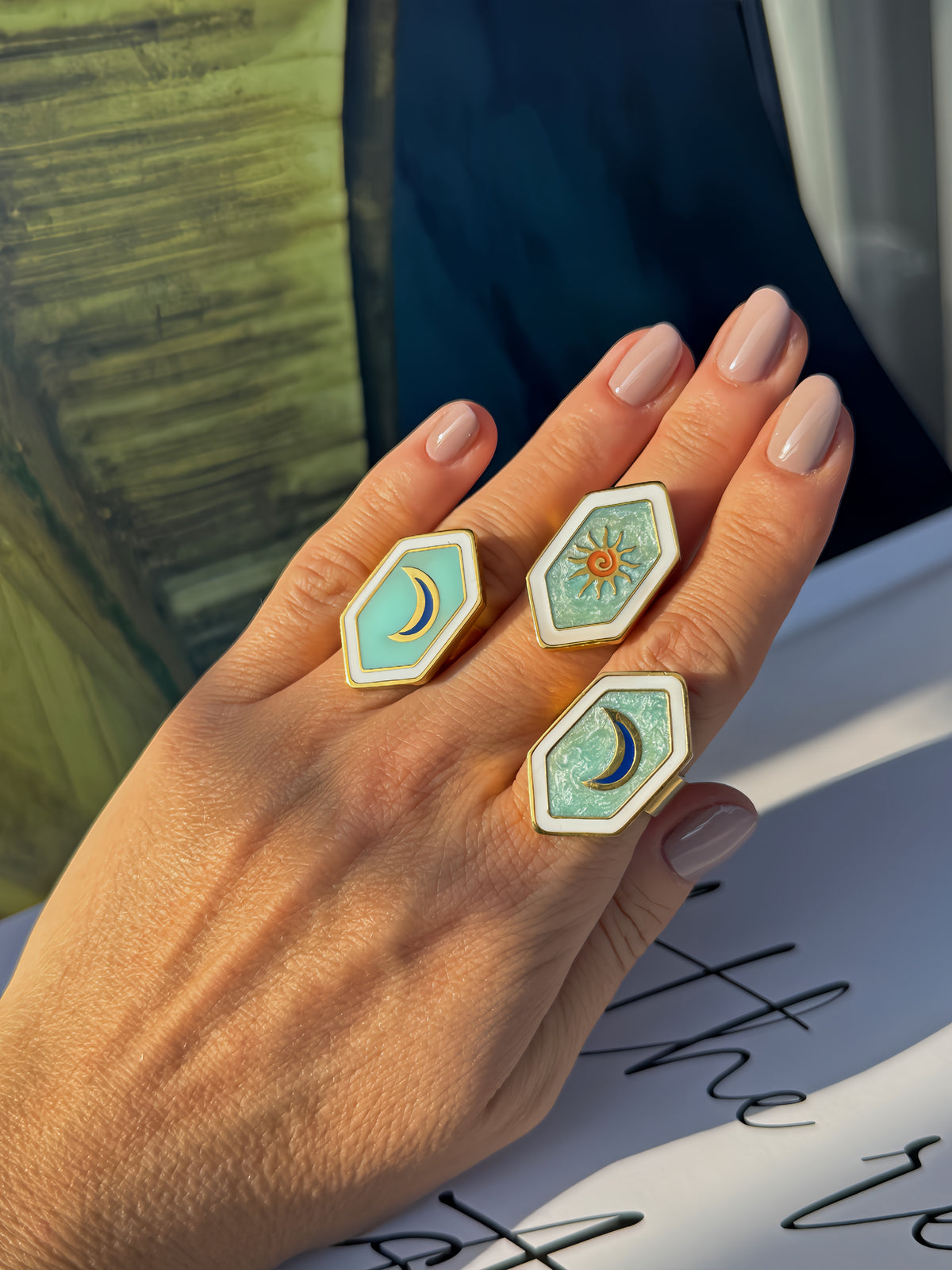 Celestine ring - Sun
