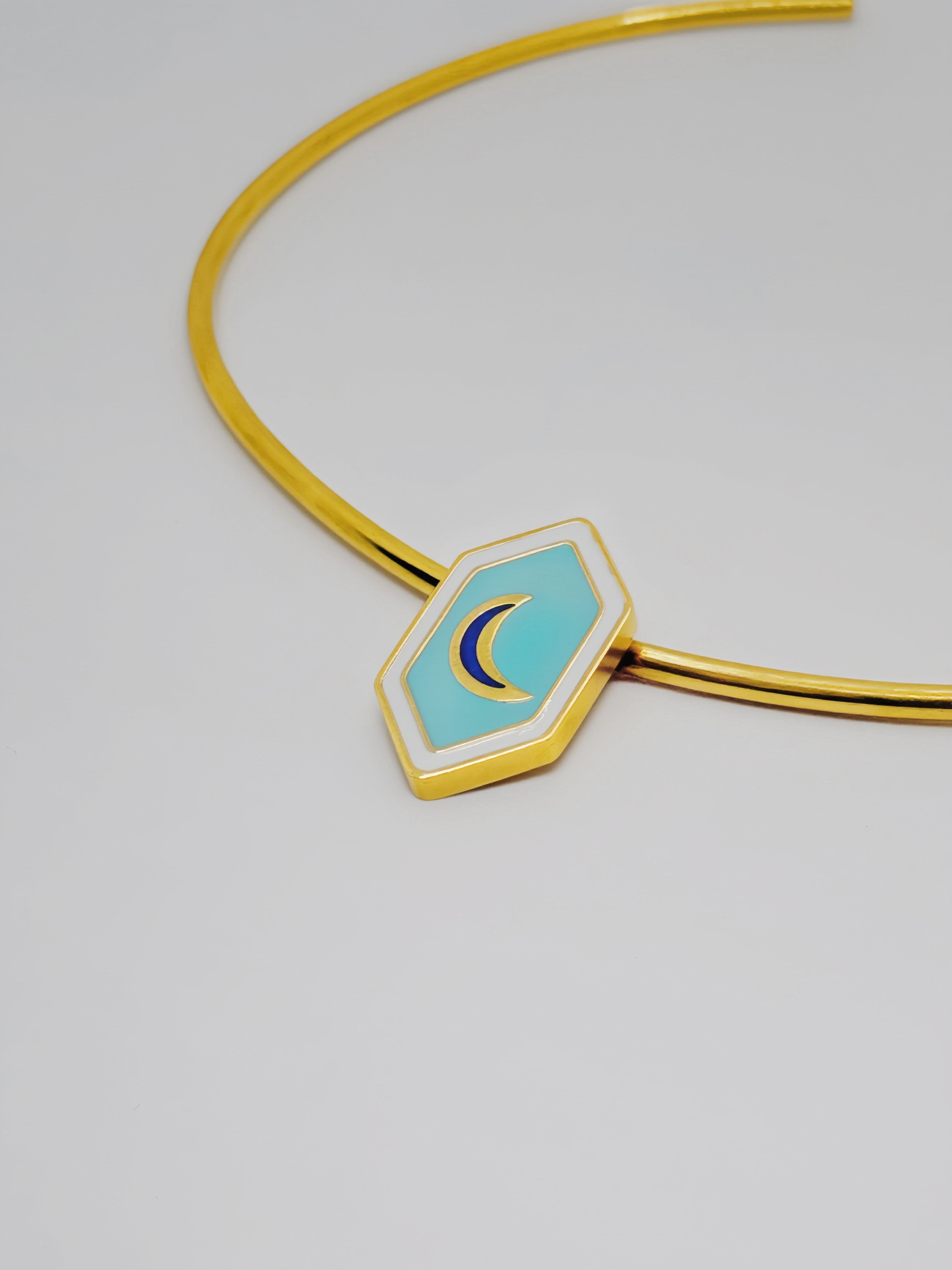 Celestine Necklace - Moon