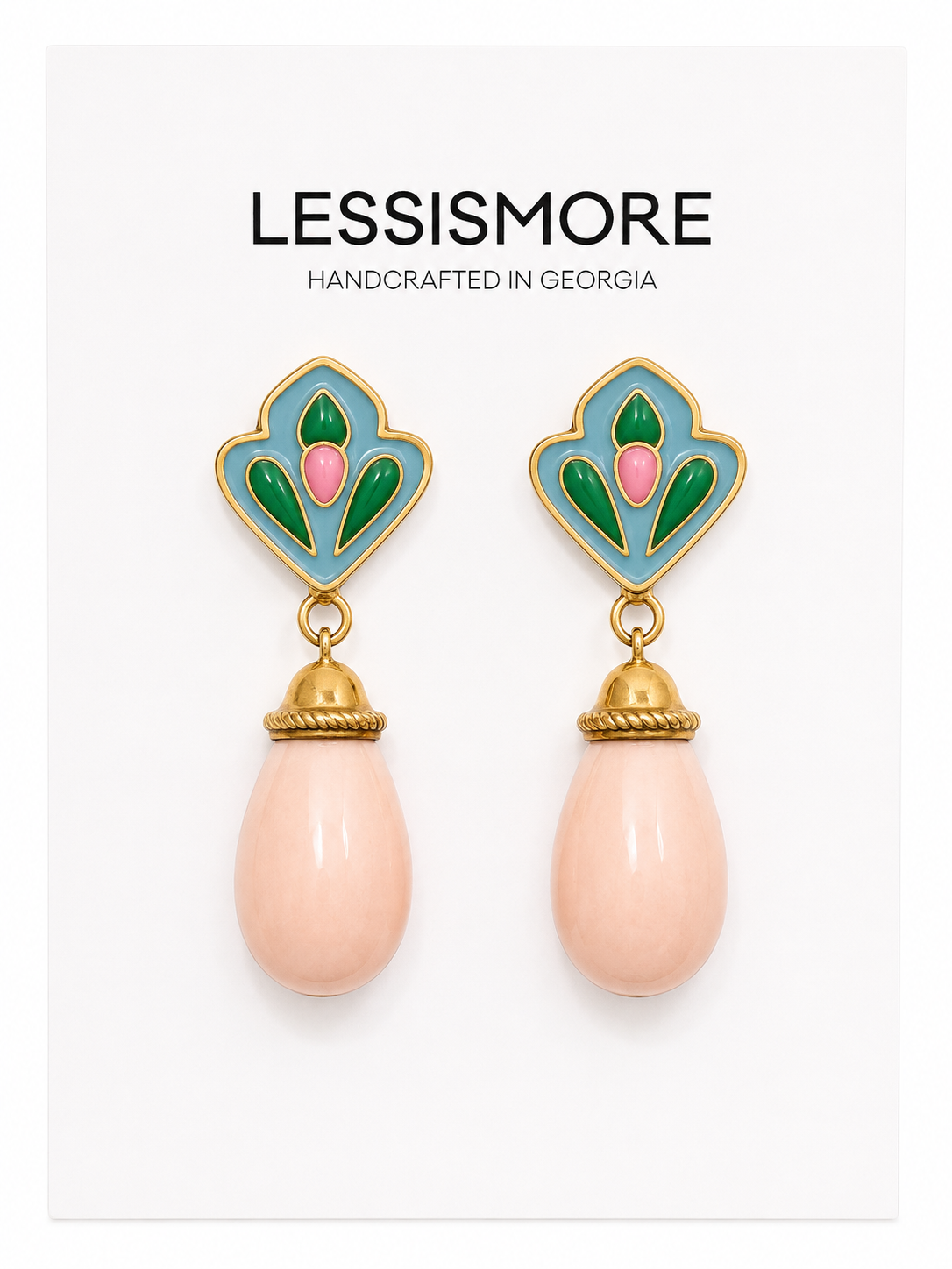 Pink Drop Earrings